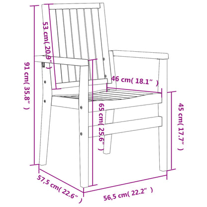 vidaXL 5-tlg. Garten-Essgruppe Massivholz Teak
