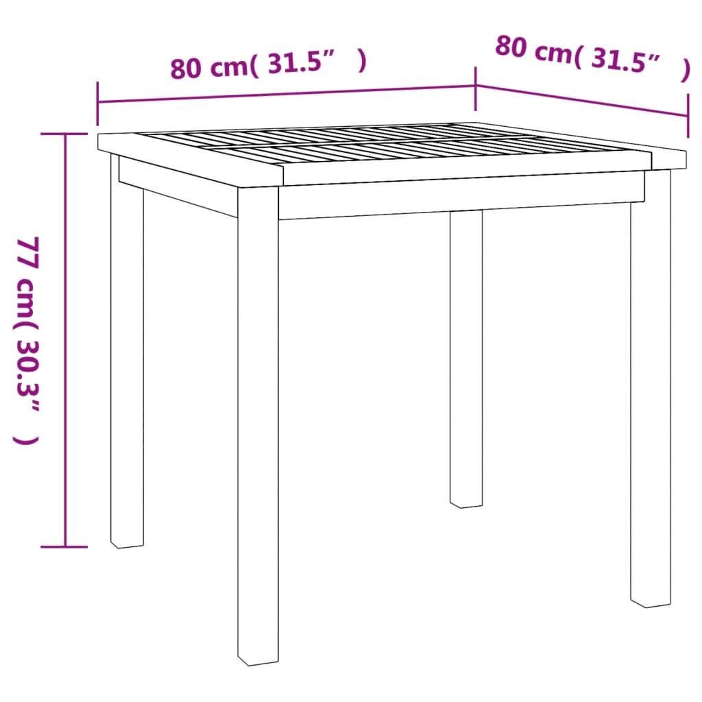 vidaXL 5-tlg. Garten-Essgruppe Massivholz Teak