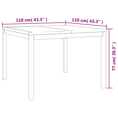 vidaXL 5-tlg. Garten-Essgruppe Massivholz Teak