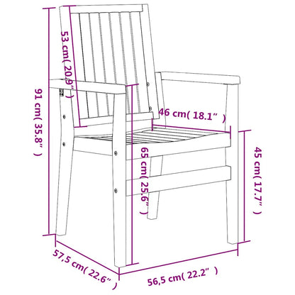 vidaXL 5-tlg. Garten-Essgruppe Massivholz Teak