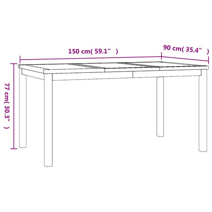 vidaXL 5-tlg. Garten-Essgruppe Massivholz Teak