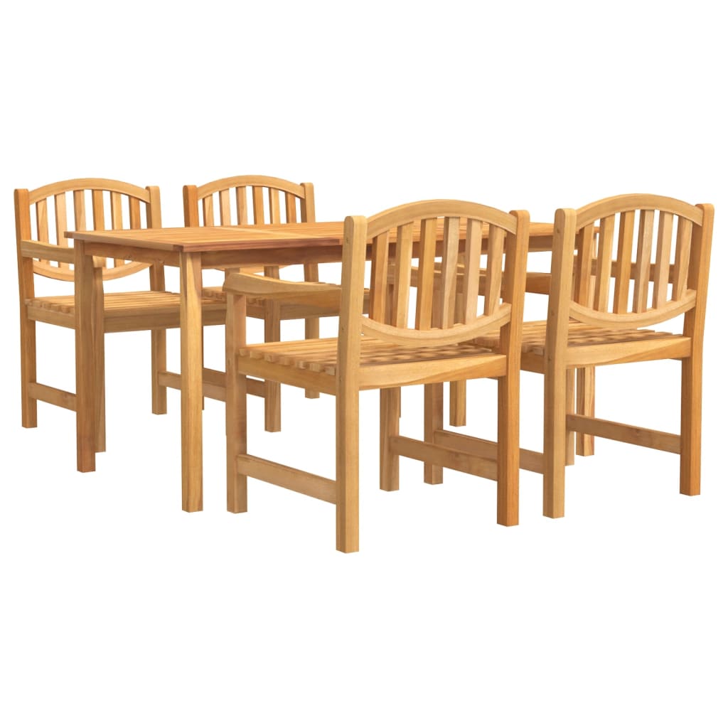 vidaXL Ensemble de salle à manger de jardin 5 pcs en teck massif