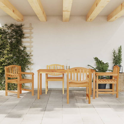 vidaXL Ensemble de salle à manger de jardin 5 pcs en teck massif