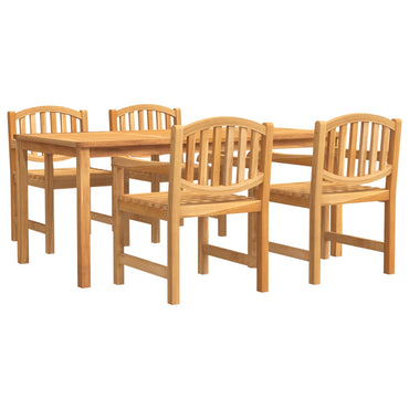 vidaXL 5-tlg. Garten-Essgruppe Massivholz Teak