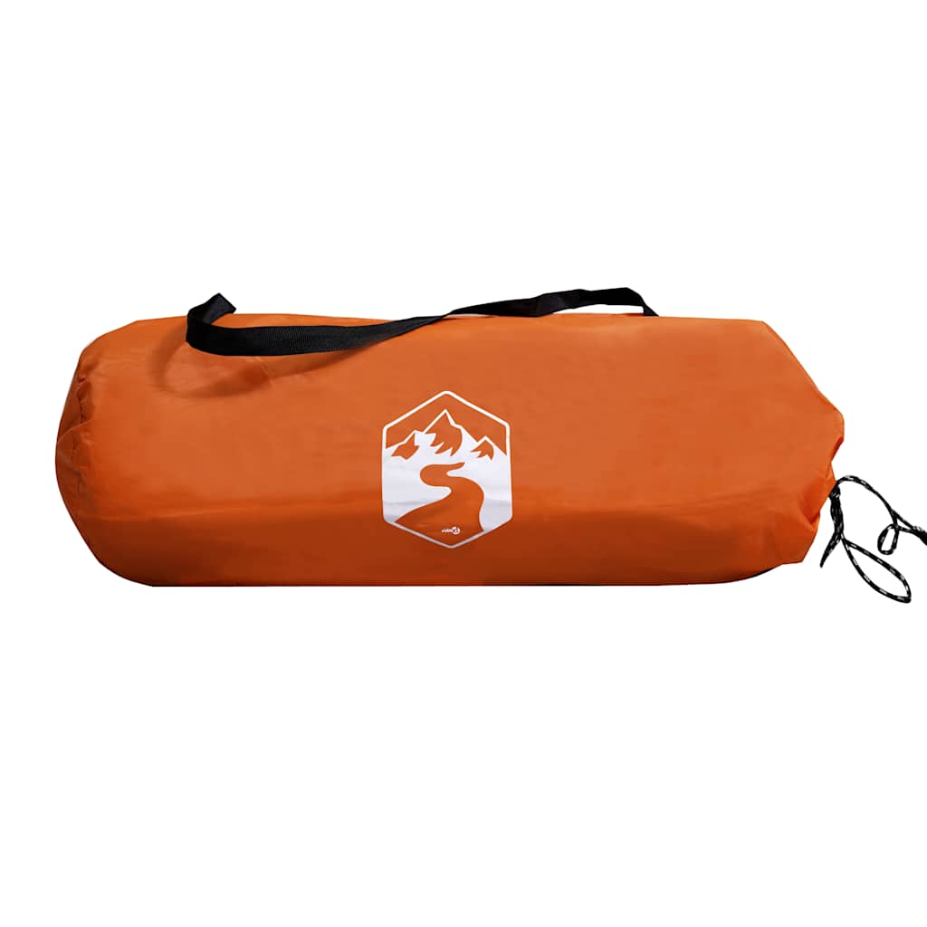 vidaXL Kuppel-Campingzelt 2 Personen Grau und Orange Wasserdicht