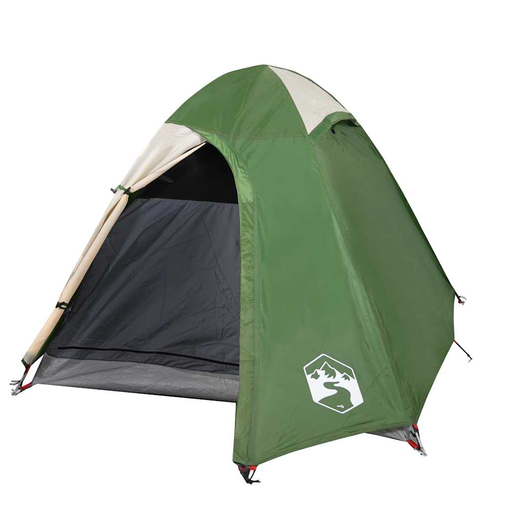 vidaXL Kuppel-Campingzelt 2 Personen Grün Wasserdicht