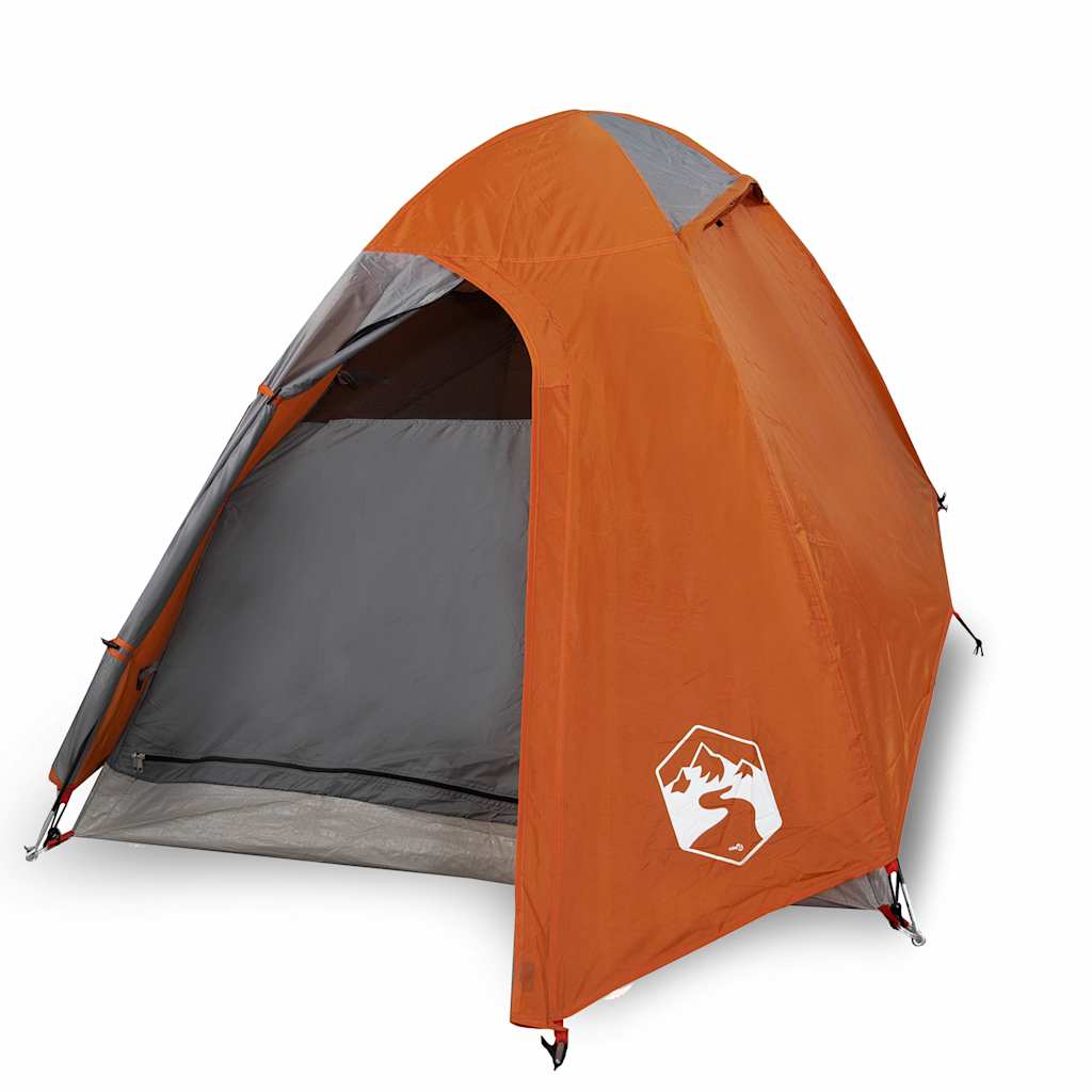 vidaXL Kuppel-Campingzelt 2 Personen Orange Wasserdicht