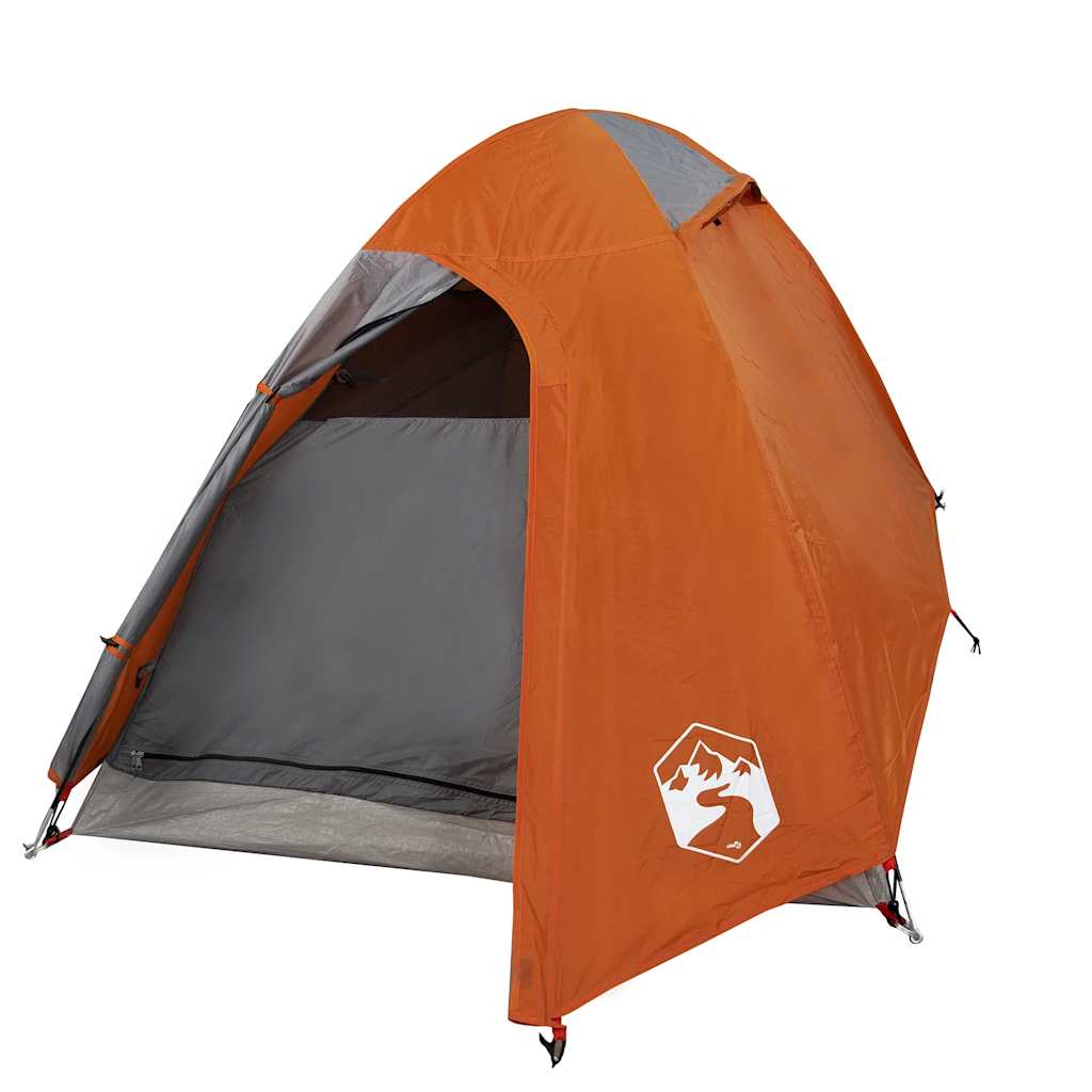 vidaXL Kuppel-Campingzelt 2 Personen Orange Wasserdicht