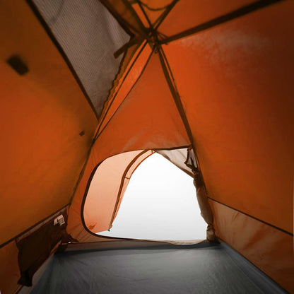 vidaXL Kuppel-Campingzelt 2 Personen Orange Wasserdicht