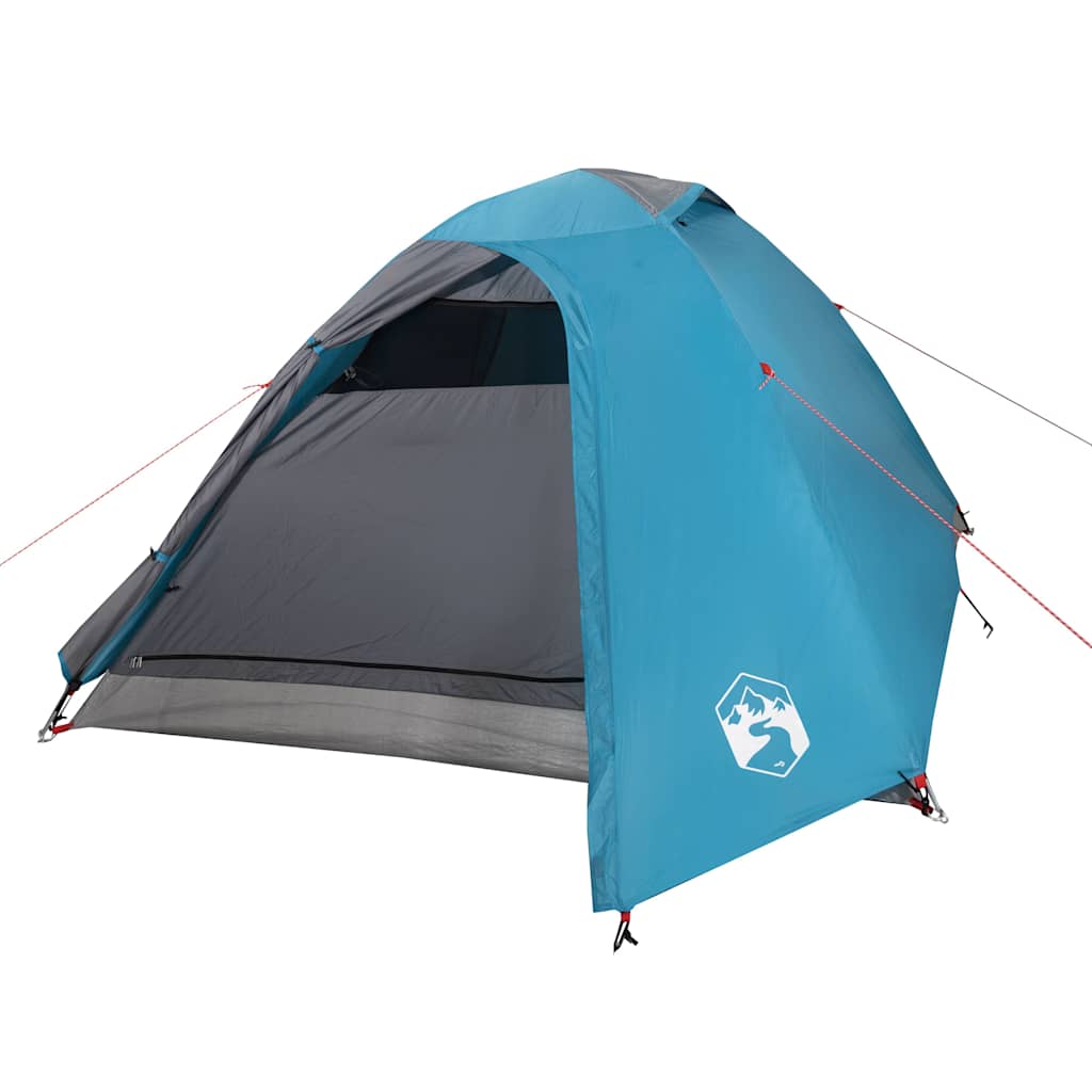 vidaXL Kuppel-Campingzelt 3 Personen Blau Wasserdicht