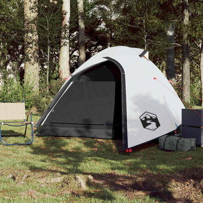vidaXL Kuppel-Campingzelt 3 Personen Weiß Dunkel Wasserdicht