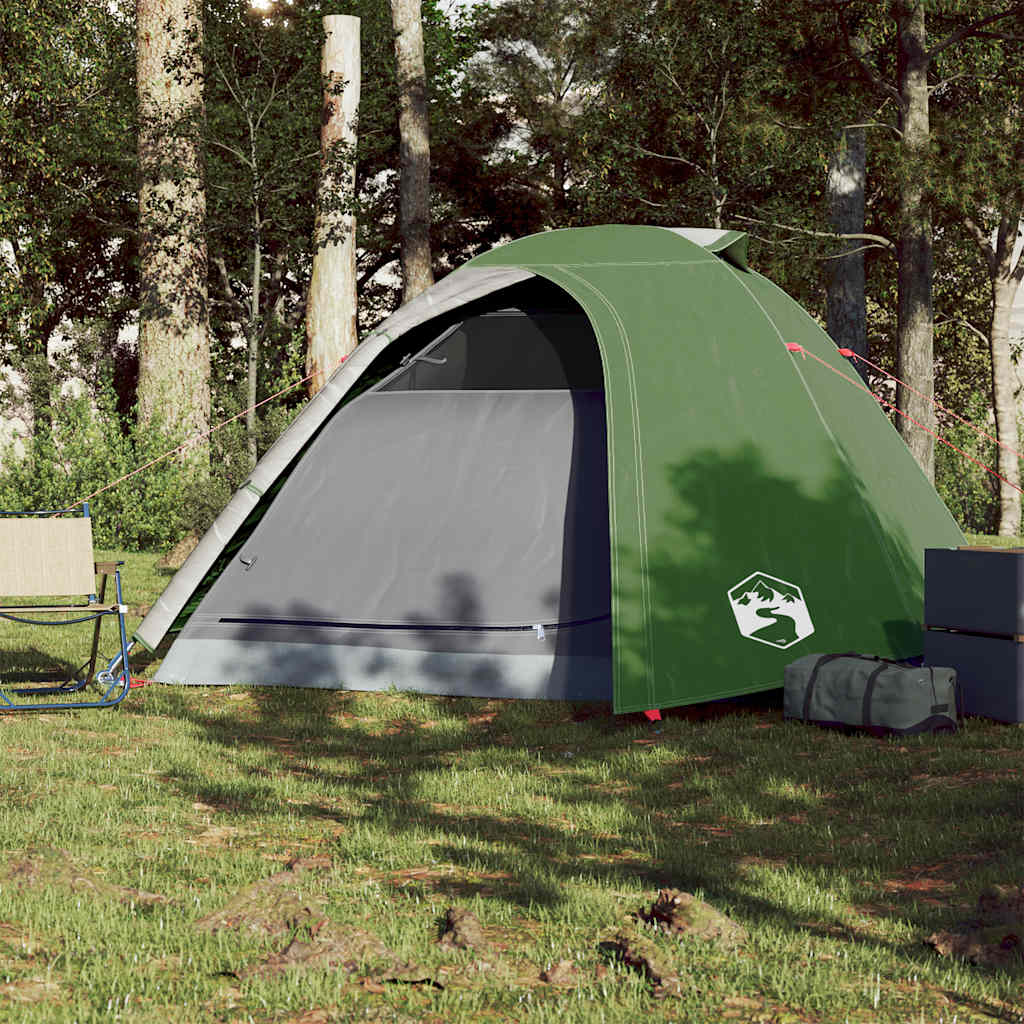 vidaXL Tente de camping dôme 4 personnes vert imperméable