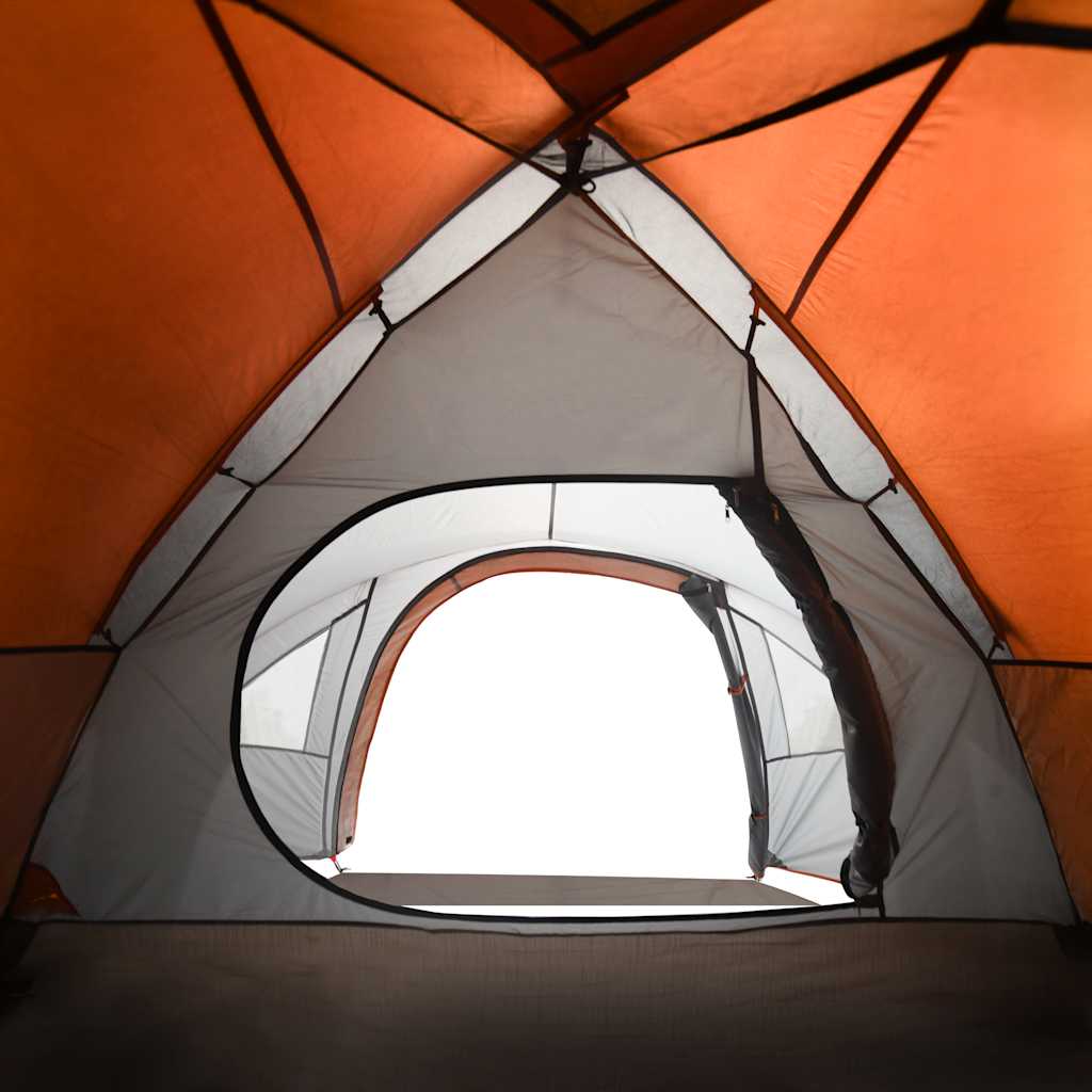 vidaXL Kuppel-Campingzelt 4 Personen Orange Wasserdicht