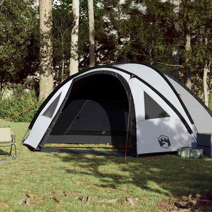 vidaXL Kuppel-Campingzelt 4 Personen Weiß Dunkel Wasserdicht
