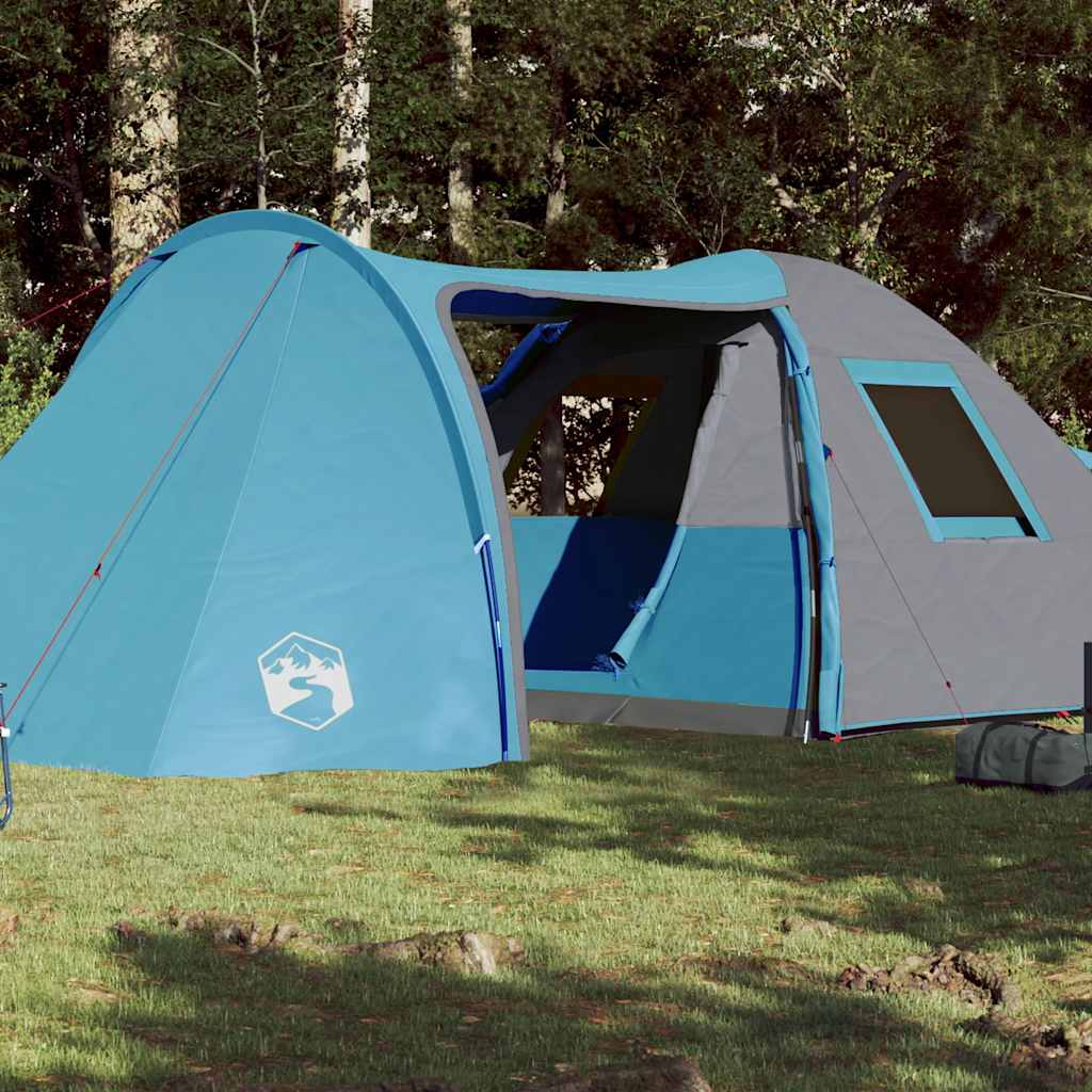 vidaXL Kuppel-Familienzelt 6 Personen Blau Wasserdicht