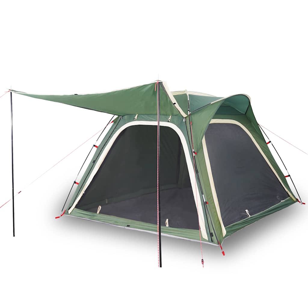 vidaXL Campingzelt 4 Personen Grün Quick Release Wasserfest