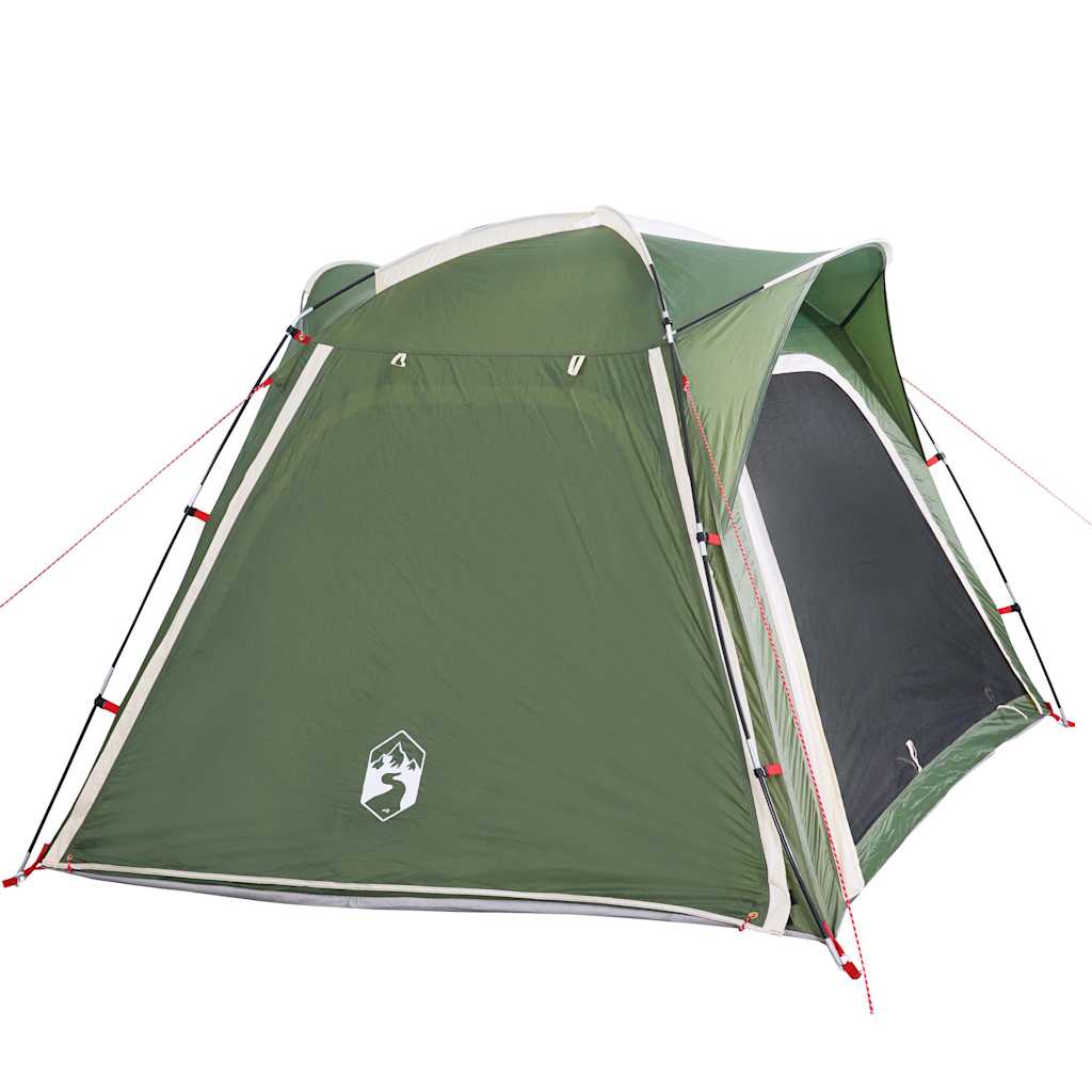 vidaXL Campingzelt 4 Personen Grün Quick Release Wasserfest