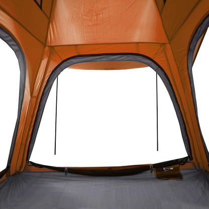 vidaXL Campingzelt 4 Personen Grau und Orange Quick Release Wasserfest