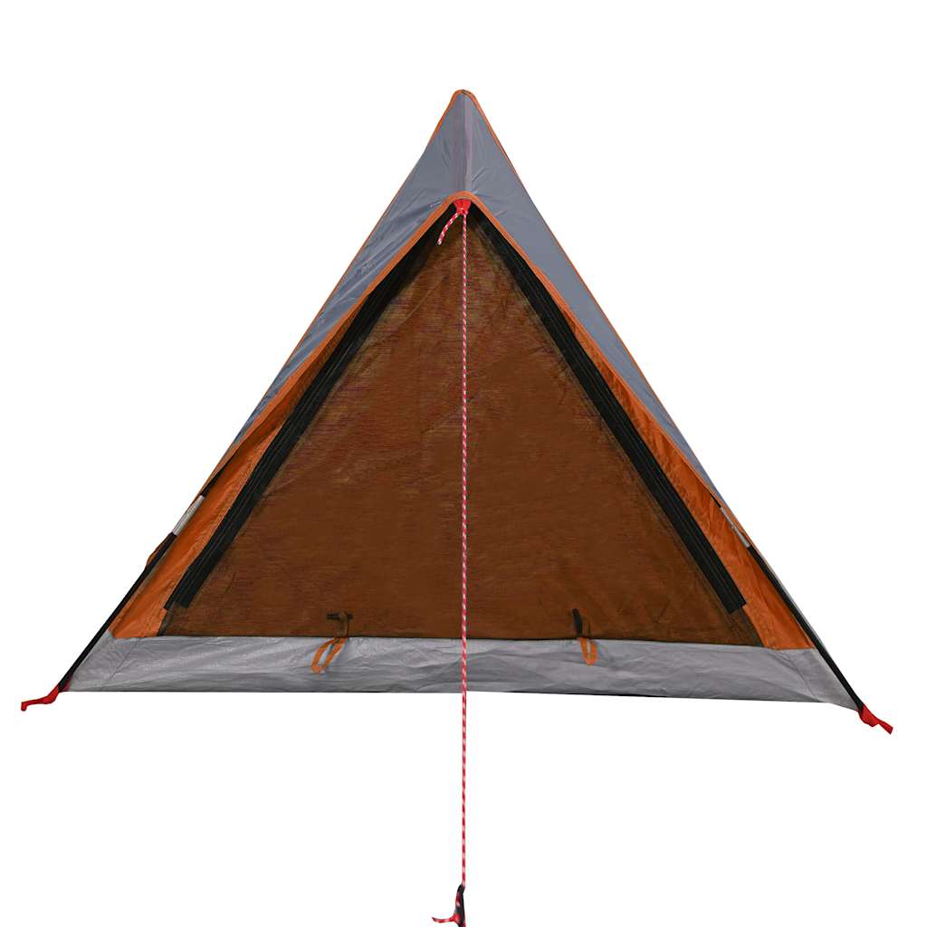 vidaXL Campingzelt 2 Personen Grau und Orange Wasserfest