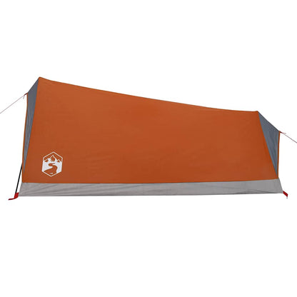 vidaXL Campingzelt 2 Personen Grau und Orange Wasserfest