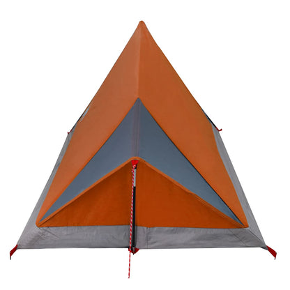 vidaXL Campingzelt 2 Personen Grau und Orange Wasserfest