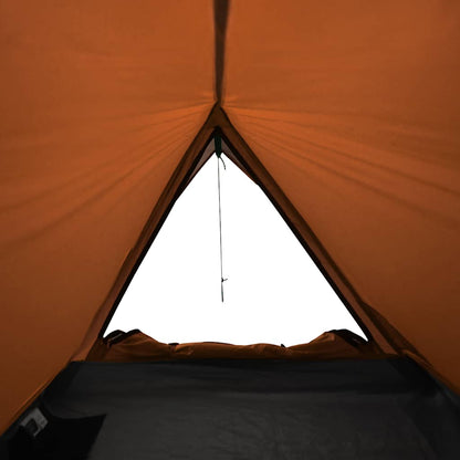 vidaXL Campingzelt 2 Personen Grau und Orange Wasserfest