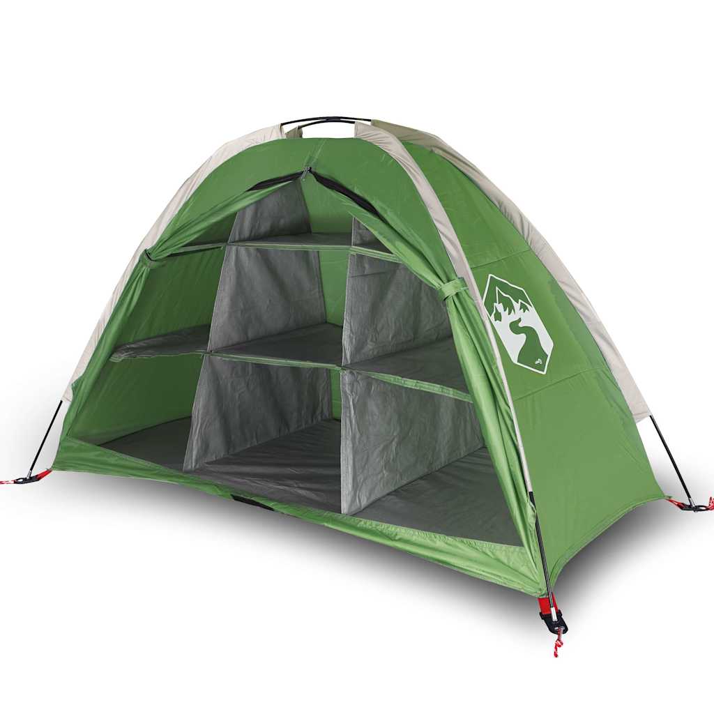 vidaXL Camping-Organizer-Zelt 9 Fächer Grün Wasserdicht