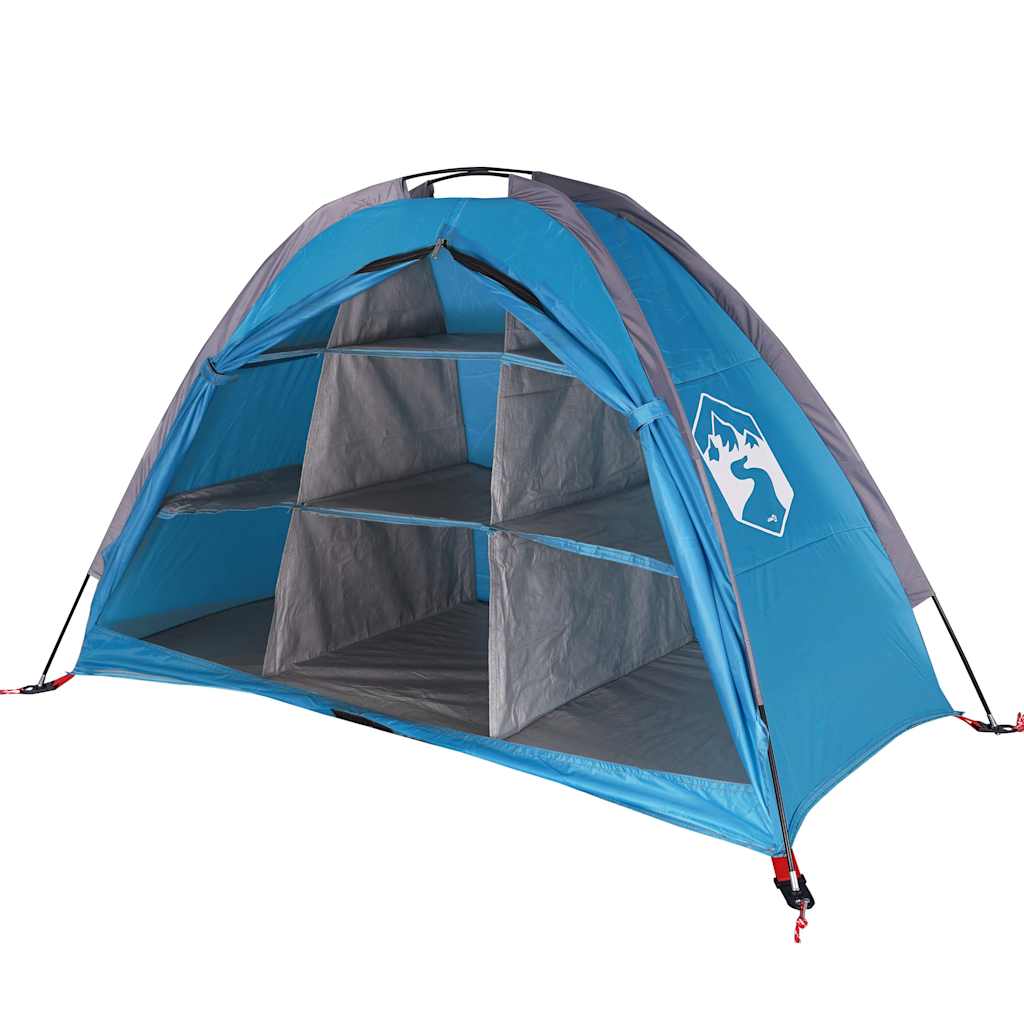 vidaXL Camping-Organizer-Zelt 9 Fächer Blau Wasserdicht