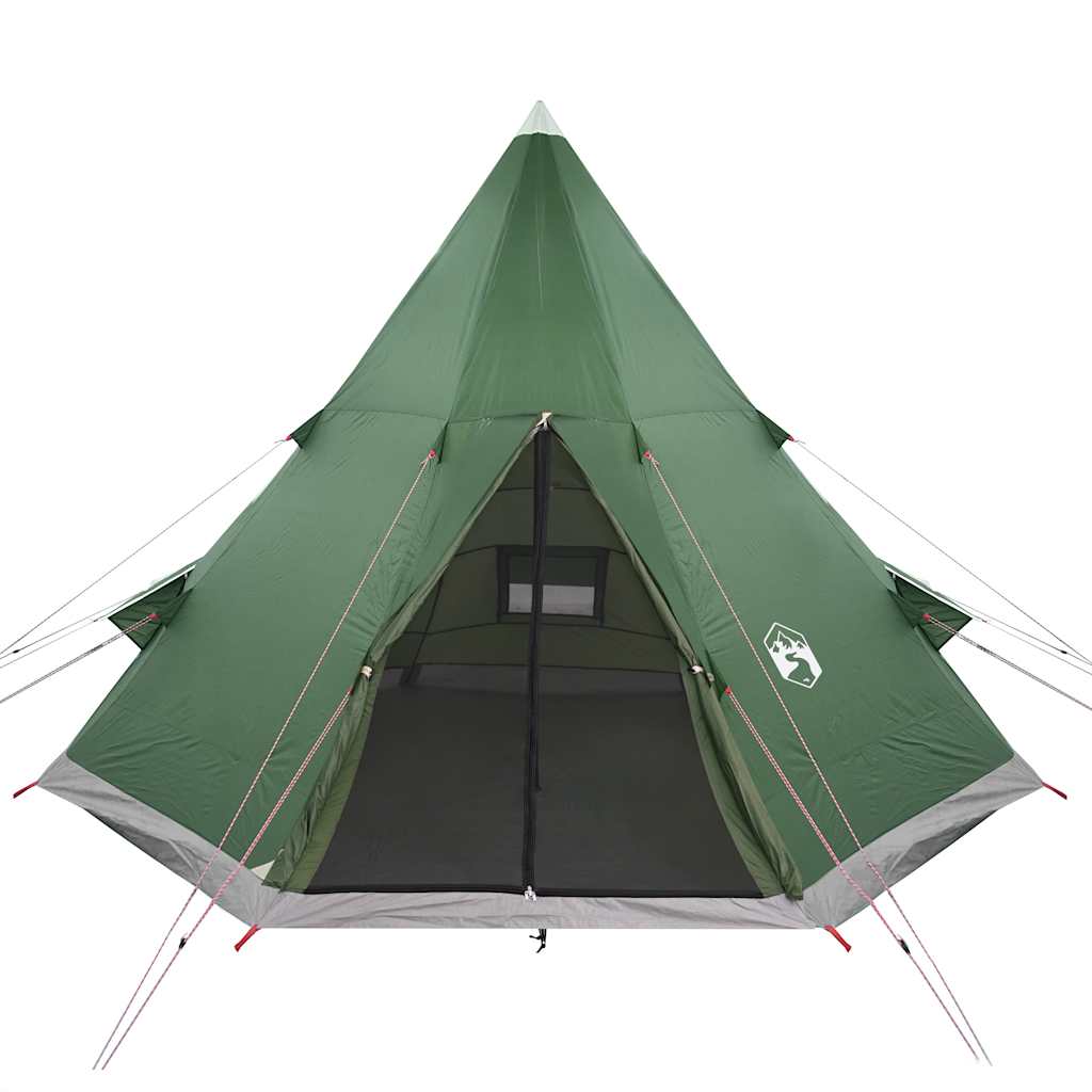 vidaXL Tipi-Campingzelt 4 Personen Grün Wasserdicht