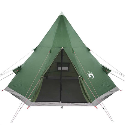vidaXL Tipi-Campingzelt 4 Personen Grün Wasserdicht