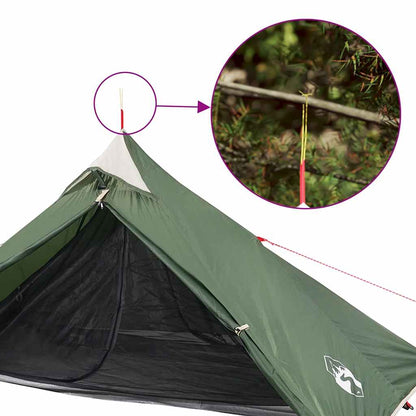 vidaXL Tipi-Hängezelt 1 Person Grün Wasserdicht