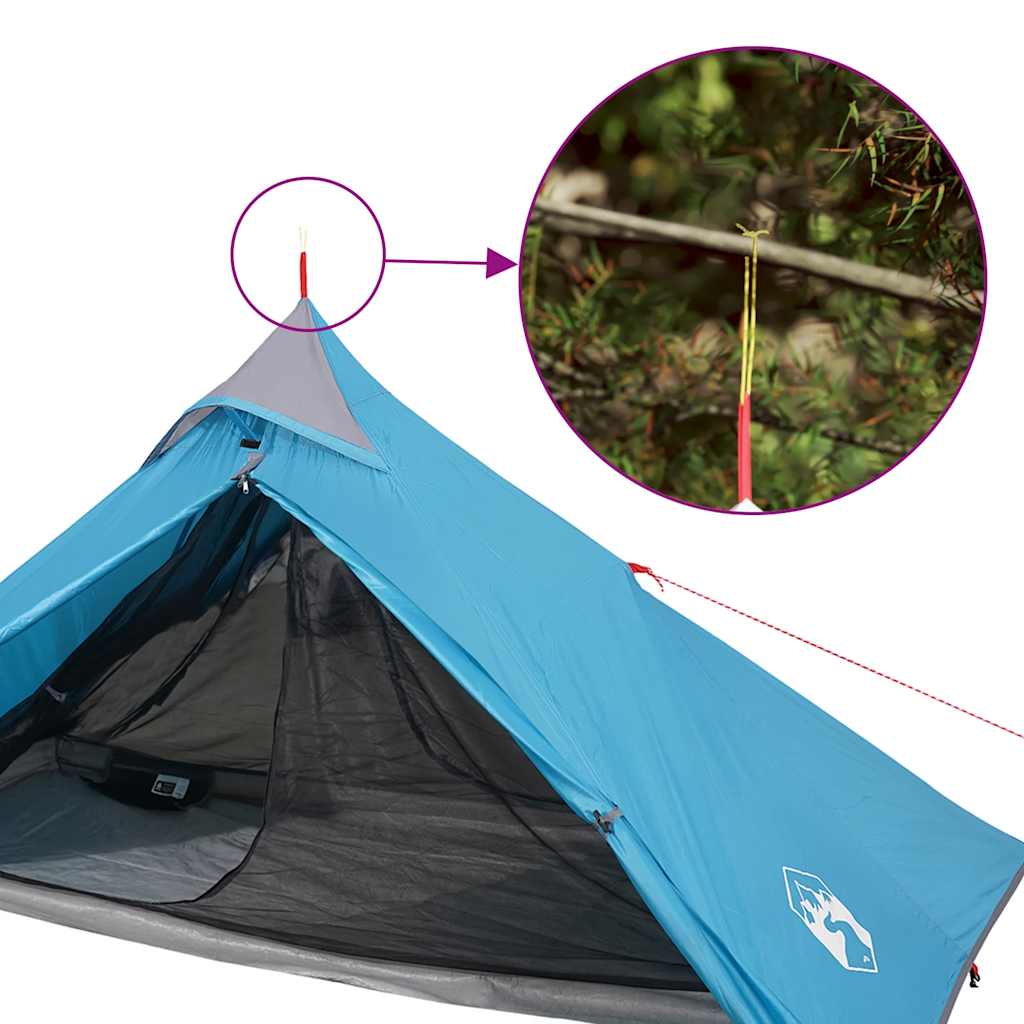 vidaXL Tipi-Hängezelt 1 Person Blau Wasserdicht