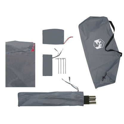 vidaXL Strandzelt Grau 274x178x170/148 cm 185T Polyester