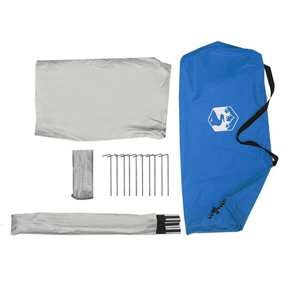 vidaXL Strandzelt Azurblau 268x223x125 cm 185T Polyester