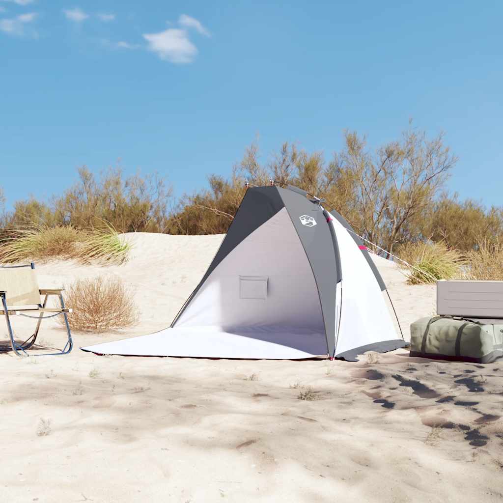 vidaXL Strandzelt Grau 268x223x125 cm 185T Polyester
