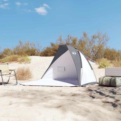 vidaXL Strandzelt Grau 268x223x125 cm 185T Polyester