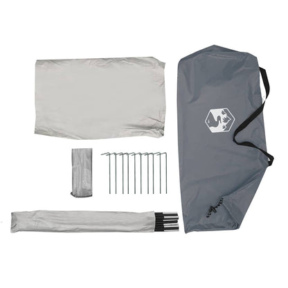vidaXL Strandzelt Grau 268x223x125 cm 185T Polyester