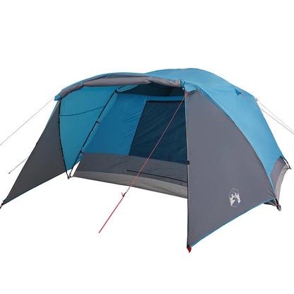 vidaXL Campingzelt mit Vorzelt 4 Personen Blau Wasserdicht