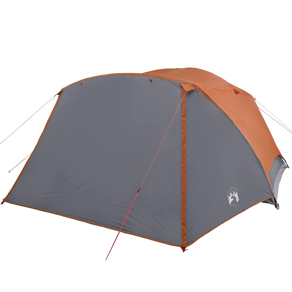 vidaXL Campingzelt mit Vorzelt 4 Personen Orange Wasserdicht