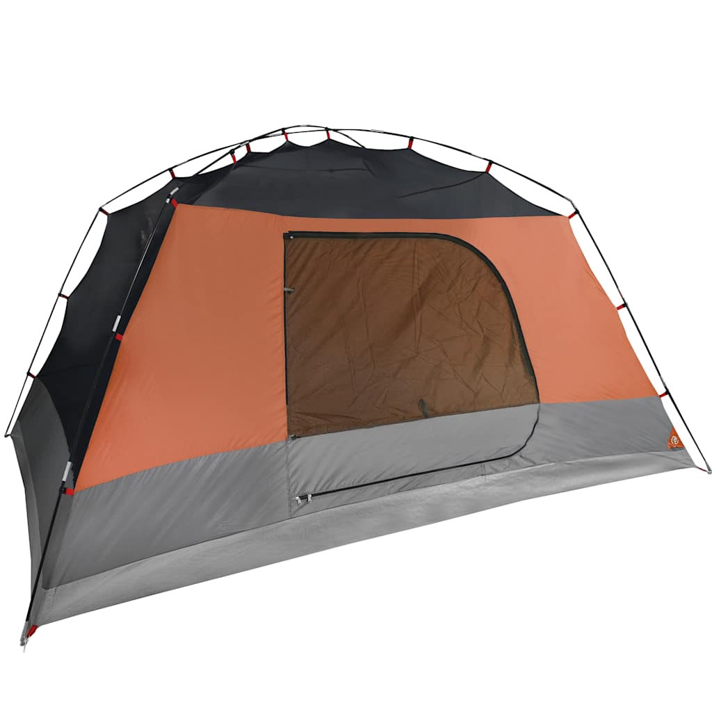 vidaXL Campingzelt mit Vorzelt 4 Personen Orange Wasserdicht