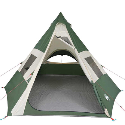 vidaXL Tipi-Campingzelt 7 Personen Grün Wasserdicht