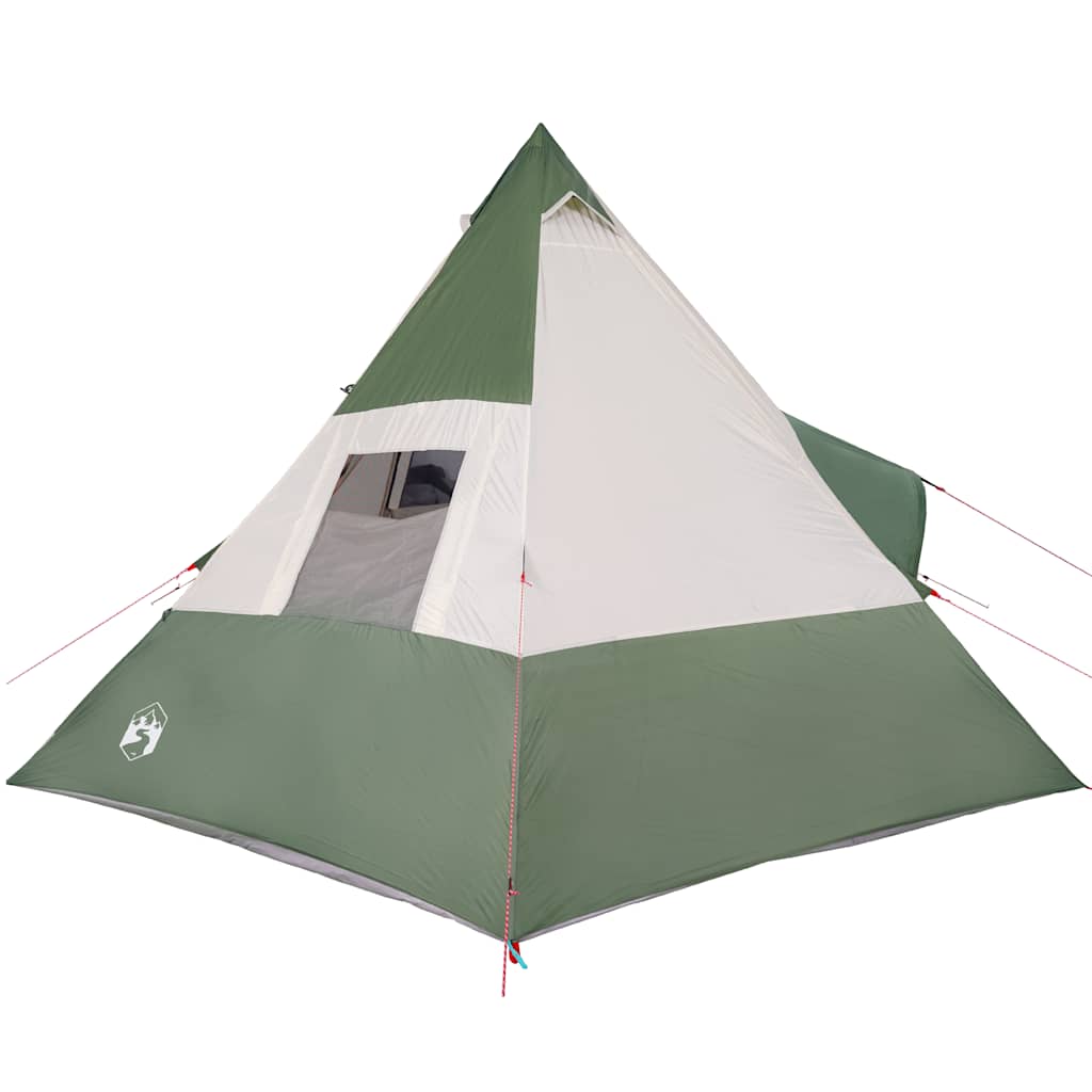 vidaXL Tipi-Campingzelt 7 Personen Grün Wasserdicht