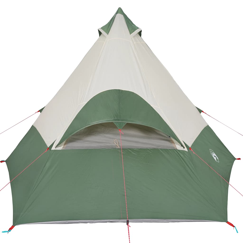 vidaXL Tipi-Campingzelt 7 Personen Grün Wasserdicht