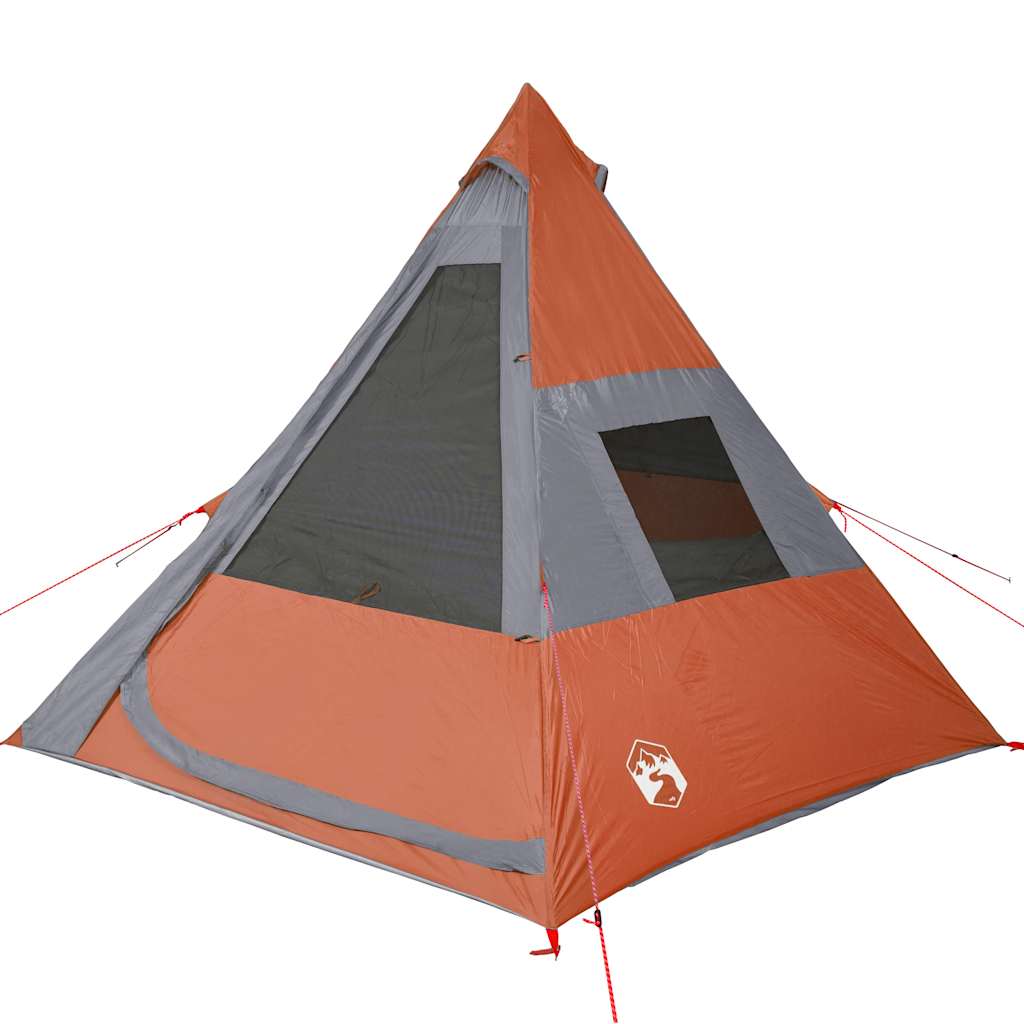 vidaXL Tipi-Campingzelt 7 Personen Orange Wasserdicht