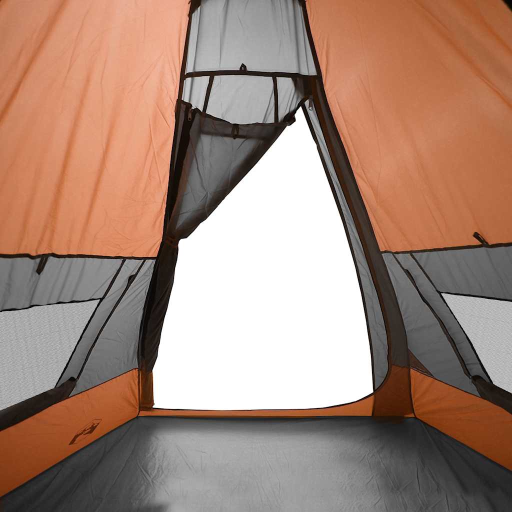 vidaXL Tipi-Campingzelt 7 Personen Orange Wasserdicht