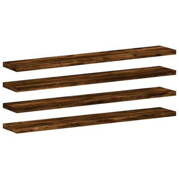 vidaXL Wandregale 4 Stk. Räuchereiche 60x10x1,5 cm Holzwerkstoff