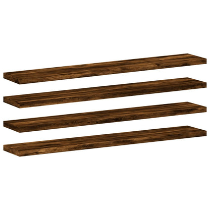 vidaXL Wandregale 4 Stk. Räuchereiche 60x10x1,5 cm Holzwerkstoff