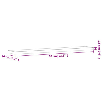 vidaXL Wandregale 4 Stk. Räuchereiche 60x10x1,5 cm Holzwerkstoff