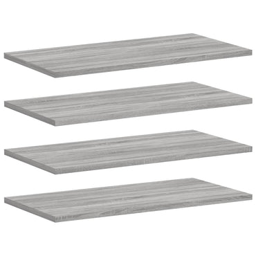vidaXL Wandregale 4 Stk. Grau Sonoma 60x30x1,5 cm Holzwerkstoff