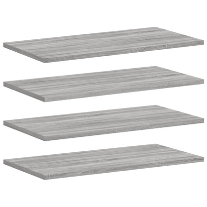 vidaXL Wandregale 4 Stk. Grau Sonoma 60x30x1,5 cm Holzwerkstoff